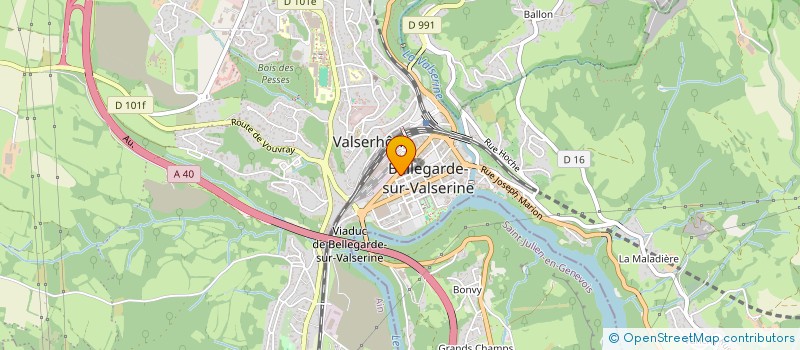 localisation de l'entreprise HU à VALSERHONE
