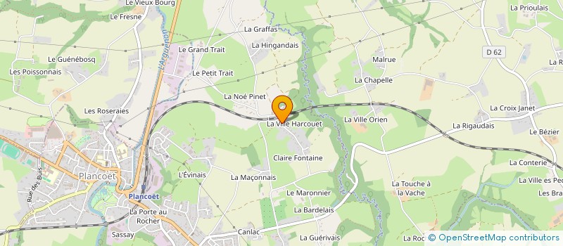 localisation de l'entreprise HU CONSTRUCTION  PLANCOET