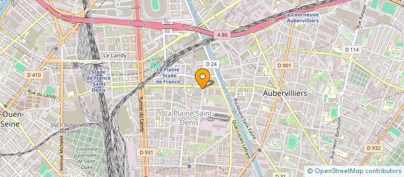 localisation de l'entreprise HUANG HOLDING  AUBERVILLIERS