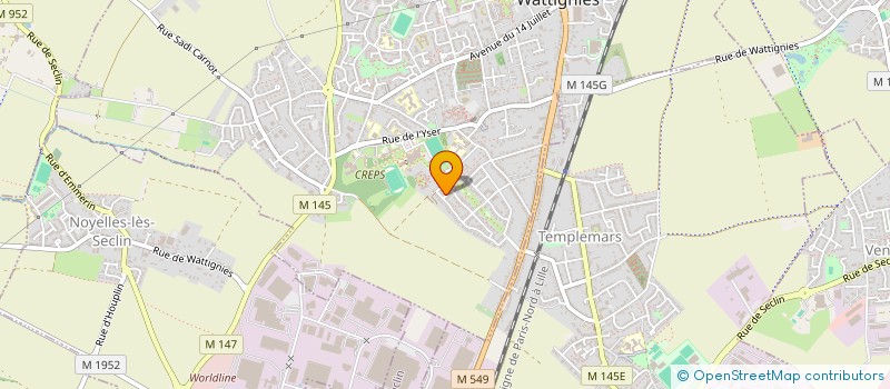 localisation de l'entreprise HUART IMMO  WATTIGNIES