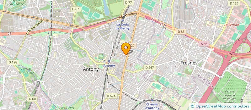 localisation de l'entreprise HUB 92 à ANTONY
