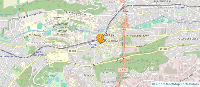 localisation de l'entreprise HUB DES TALENTS DU TERRITOIRE DE PARIS SACLAY à ORSAY