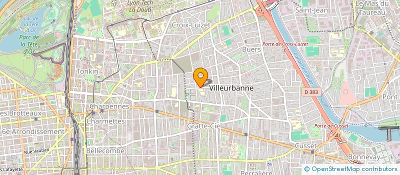 localisation de l'entreprise HUB DEUX  VILLEURBANNE