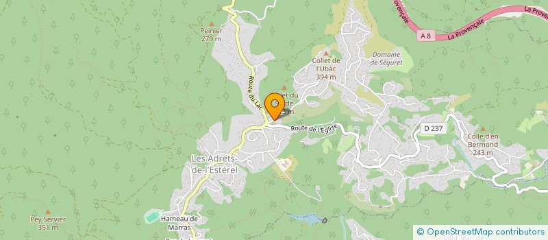 localisation de l'entreprise HUB INNOVATION EST VAR  LES ADRETS-DE-L'ESTEREL