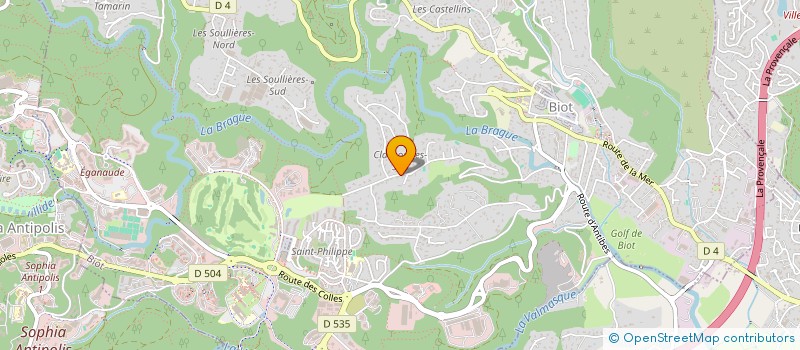 localisation de l'entreprise HUB INVEST  BIOT