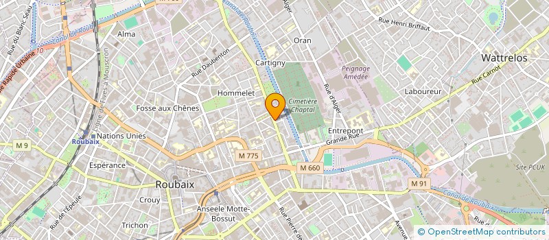 localisation de l'entreprise HUB TO YOU à ROUBAIX