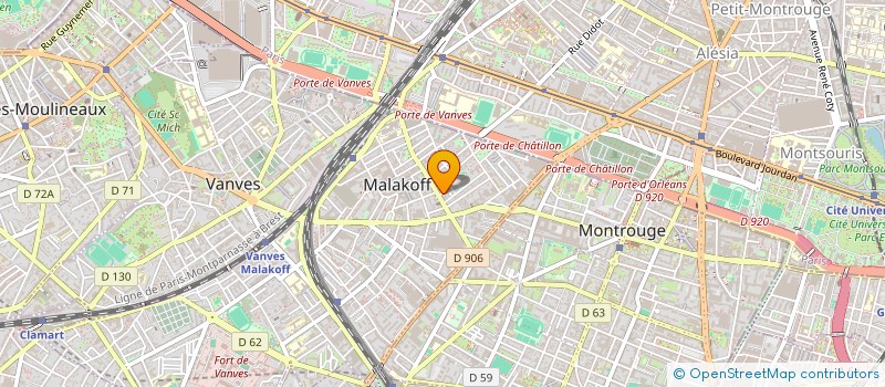 localisation de l'entreprise HUB65  MALAKOFF