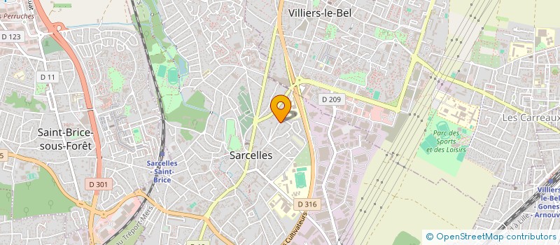localisation de l'entreprise HUBA MODE à SARCELLES