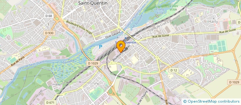localisation de l'entreprise HUBEAU FRERES à SAINT-QUENTIN