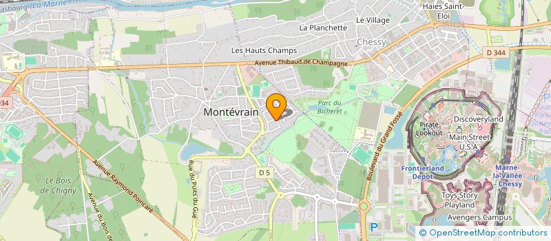 localisation de l'entreprise HUBECO à MONTEVRAIN