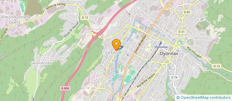 localisation de l'entreprise HUBEPAT - FORGE à OYONNAX