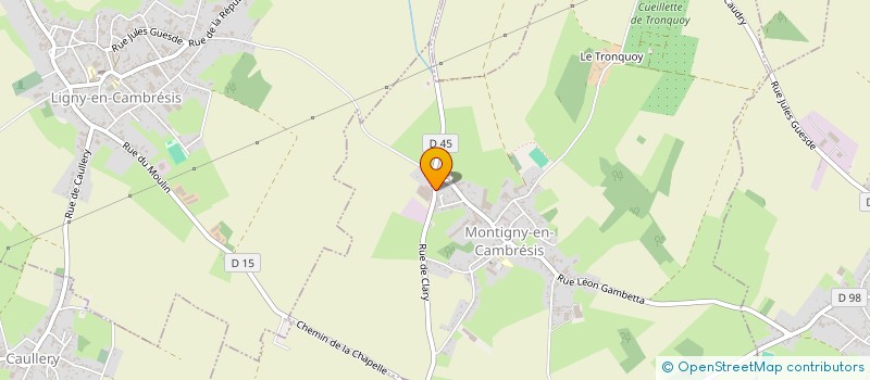 localisation de l'entreprise HUBER à MONTIGNY-EN-CAMBRESIS