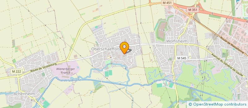 localisation de l'entreprise HUBER ET FILS  OBERSCHAEFFOLSHEIM