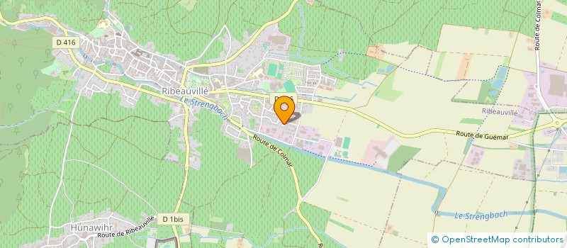 localisation de l'entreprise HUBER TOITURES  RIBEAUVILLE