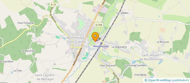 localisation de l'entreprise HUBERT à MONTMOREAU