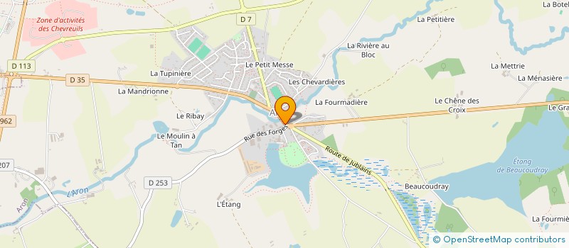 localisation de l'entreprise HUBERT AGRI à ARON