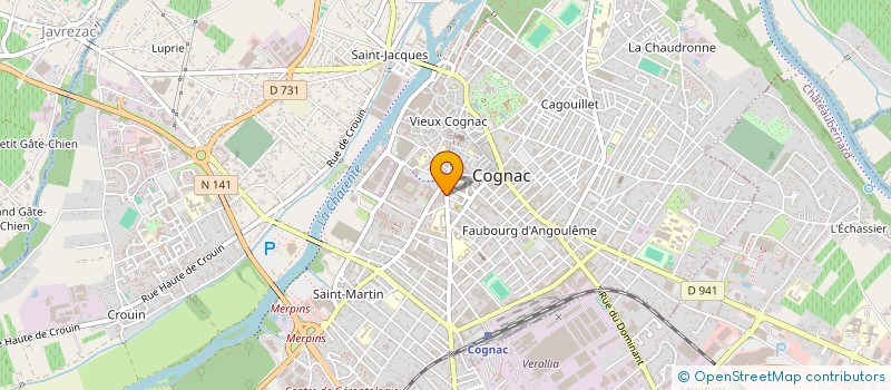 localisation de l'entreprise HUBERT BONFILS ARCHITECTURE à COGNAC