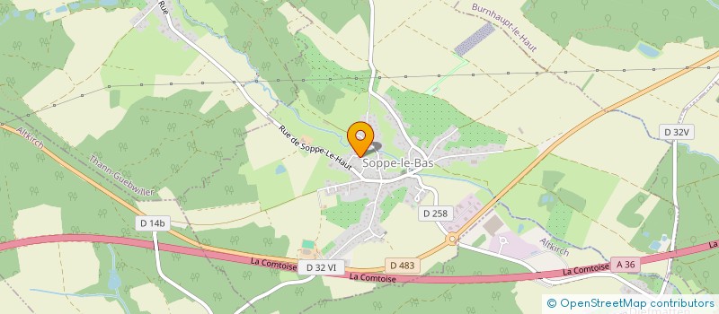 localisation de l'entreprise HUBERT BRAYE  LE HAUT SOULTZBACH