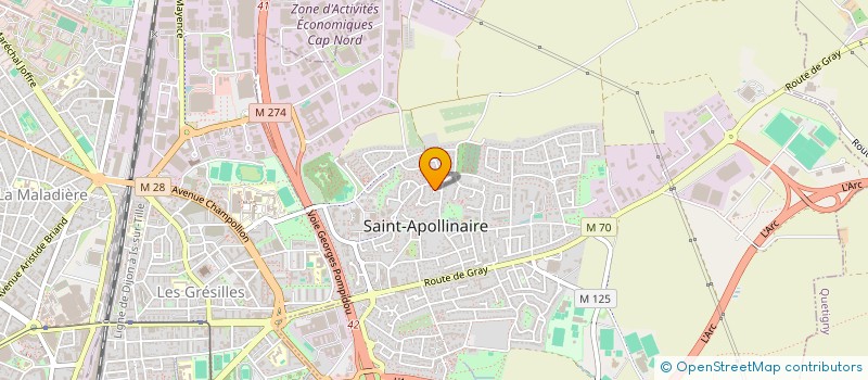 localisation de l'entreprise HUBERT DEVELOPPEMENT à SAINT-APOLLINAIRE