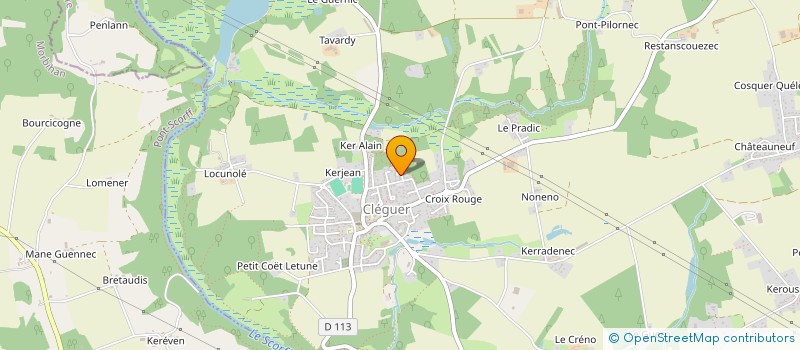 localisation de l'entreprise HUBERT LE FLOCH  CLEGUER