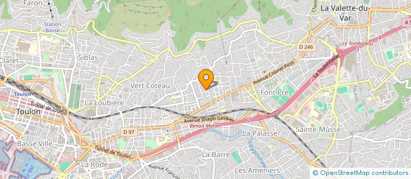 localisation de l'entreprise HUBERT OLIVIER  TOULON