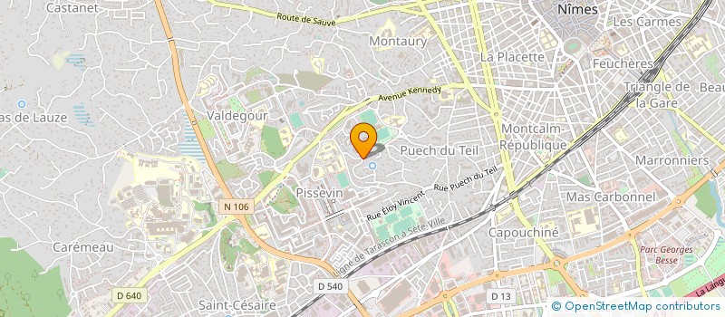localisation de l'entreprise HUBERT PASCAL ASSOCIATION à NIMES
