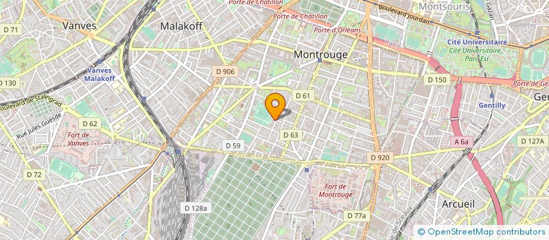 localisation de l'entreprise HUBERT PEINTURE à MONTROUGE