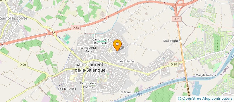 localisation de l'entreprise HUBERT - VALLESPI  SAINT-LAURENT-DE-LA-SALANQUE