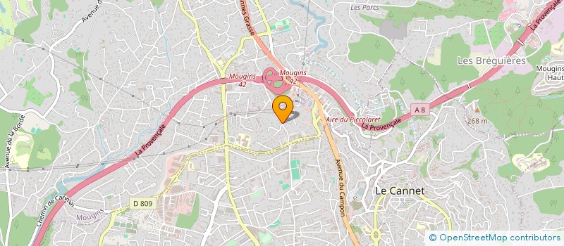 localisation de l'entreprise HUBRISE à MOUGINS