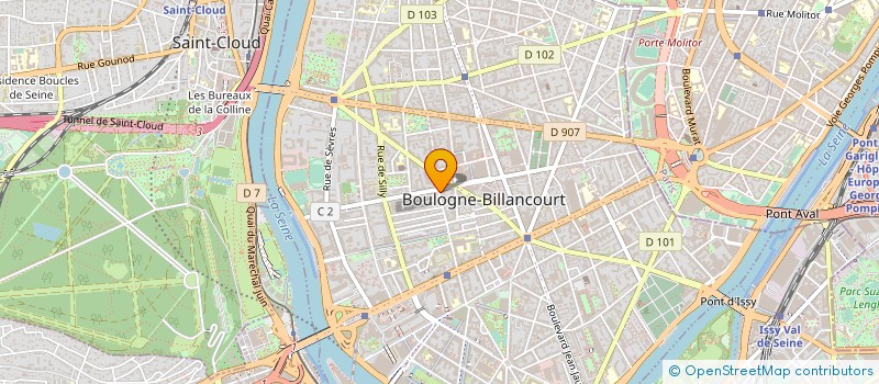 localisation de l'entreprise HUBSURVEY à BOULOGNE-BILLANCOURT