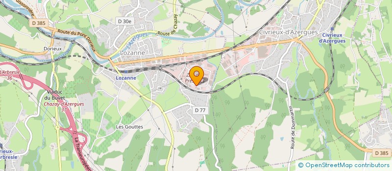 localisation de l'entreprise HUBTEX FRANCE à LOZANNE