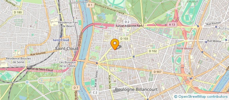 localisation de l'entreprise HUCHANZARD à BOULOGNE-BILLANCOURT
