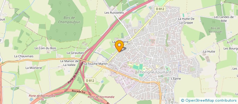 localisation de l'entreprise HUCHET PH  THORIGNE-FOUILLARD