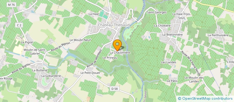 localisation de l'entreprise HUCHET VINI-HOLDING  CHATEAU-THEBAUD