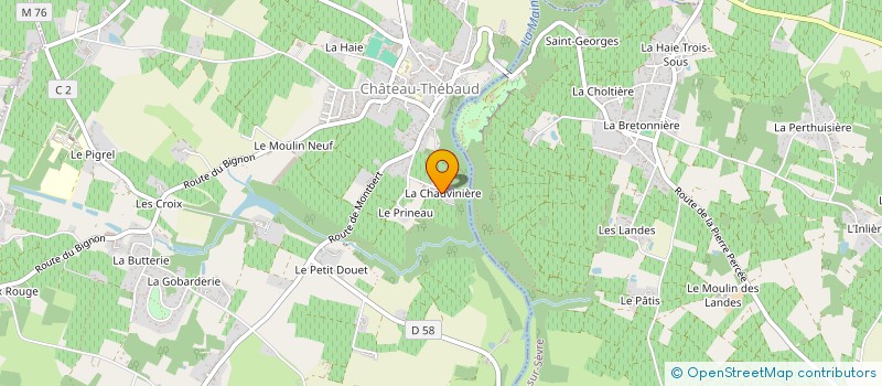 localisation de l'entreprise HUCHET YVES ET JEREMIE à CHATEAU-THEBAUD