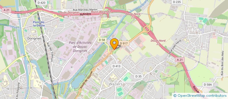 localisation de l'entreprise HUCHEZ  WAZIERS