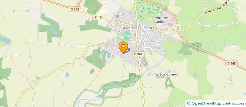 localisation de l'entreprise HUCO à BECON-LES-GRANITS