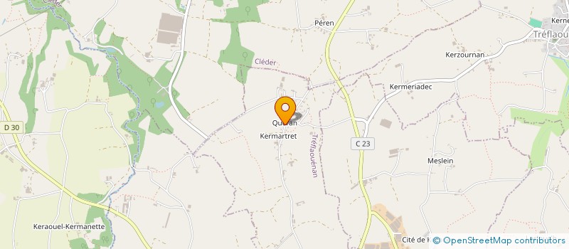 localisation de l'entreprise HUDEC  TREFLAOUENAN