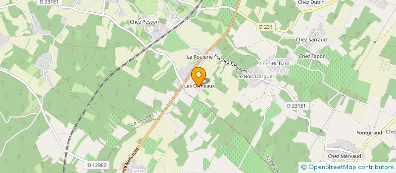 localisation de l'entreprise HUDELE  ECOYEUX