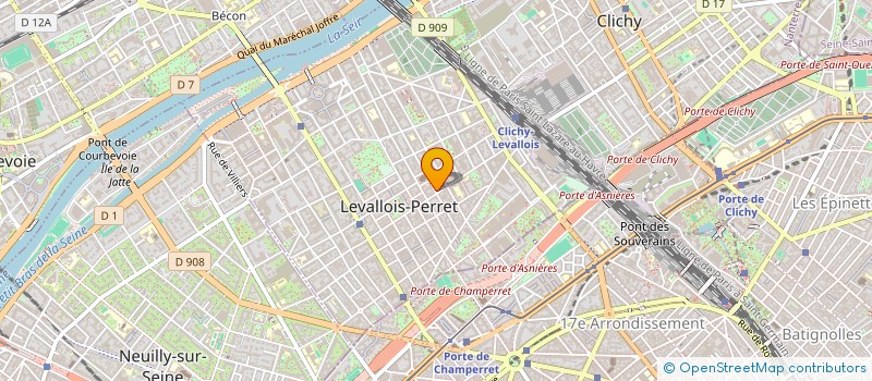 localisation de l'entreprise HUDO EXPRESS à LEVALLOIS-PERRET