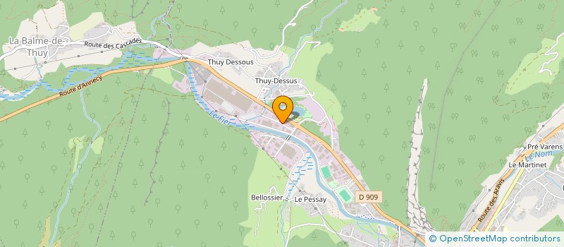 localisation de l'entreprise HUDRY ELECTRICITE à THONES
