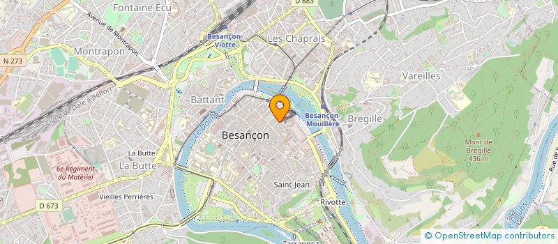 localisation de l'entreprise HUDRY ET ASSOCIES à BESANCON