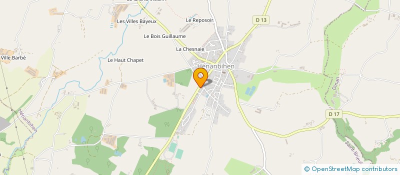 localisation de l'entreprise HUE à HENANBIHEN