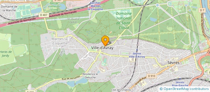 localisation de l'entreprise HUET  VILLE-D'AVRAY