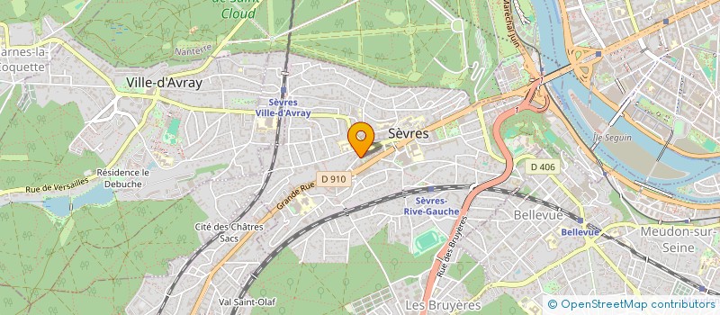localisation de l'entreprise HUET DELAFONS ET FILS à SEVRES