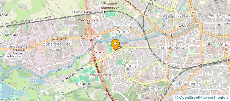 localisation de l'entreprise HUET FLEURS à RENNES