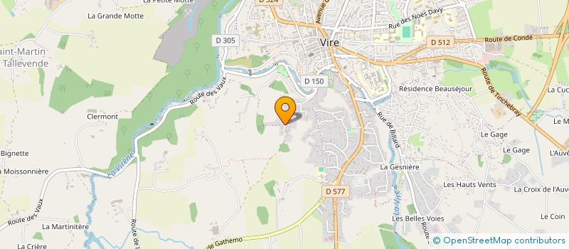 localisation de l'entreprise HUET-GALLIER  VIRE NORMANDIE