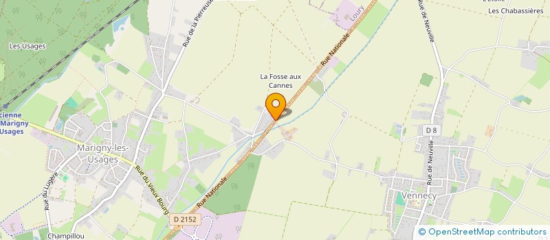 localisation de l'entreprise HUET SERRURERIE à MARIGNY-LES-USAGES