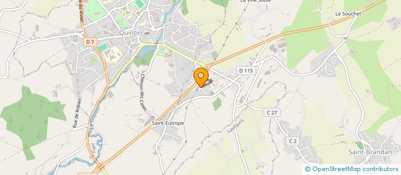 localisation de l'entreprise HUET VIANDES  SAINT-BRANDAN