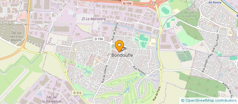 localisation de l'entreprise HUEYOU  BONDOUFLE